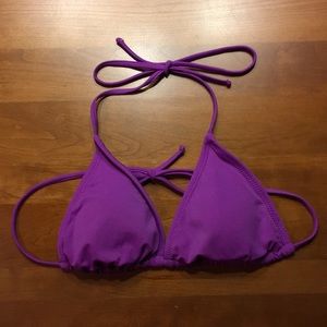 Purple Bikini Tie Swim Suit Top
